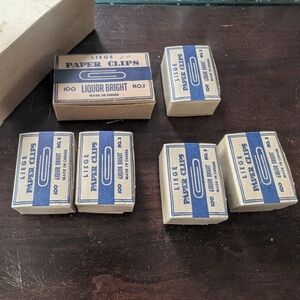 Liège Paper Clips Vintage Boxes With Paperclips NEW